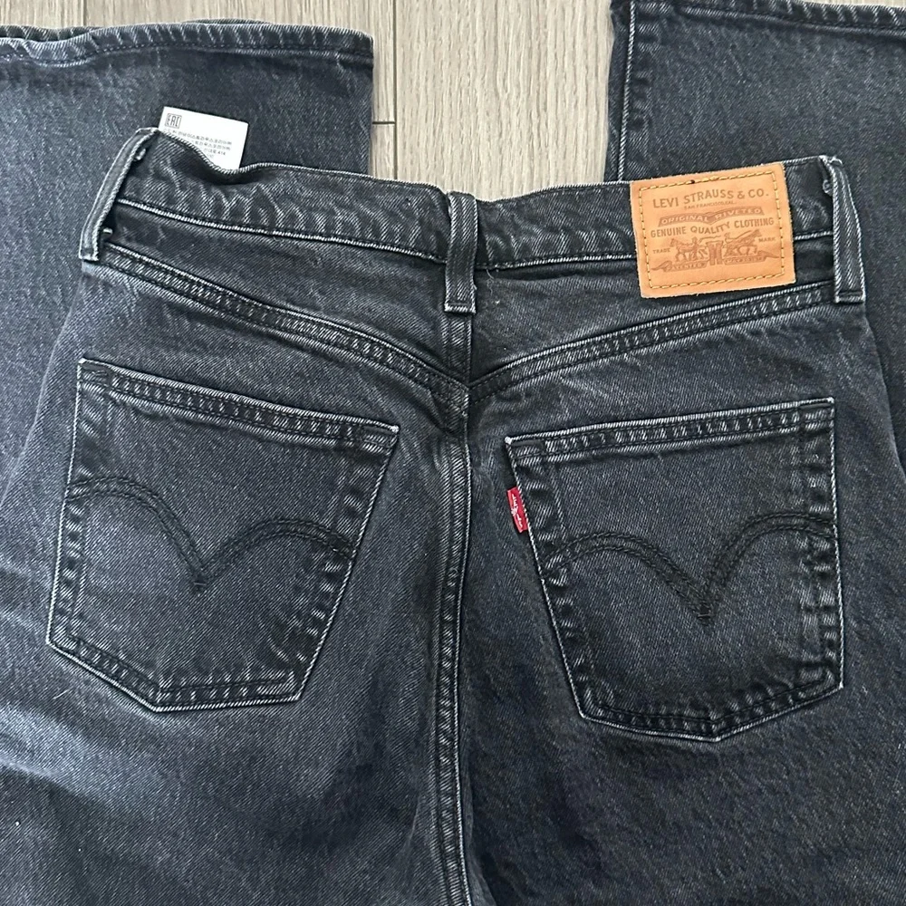 Levi's Ribcage Boot Cut Black Jeans Size 26 - Picture 9 of 11